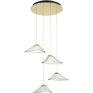 Sneer LED 23.5 inch Coal And Sun Gold Pendant Ceiling Light