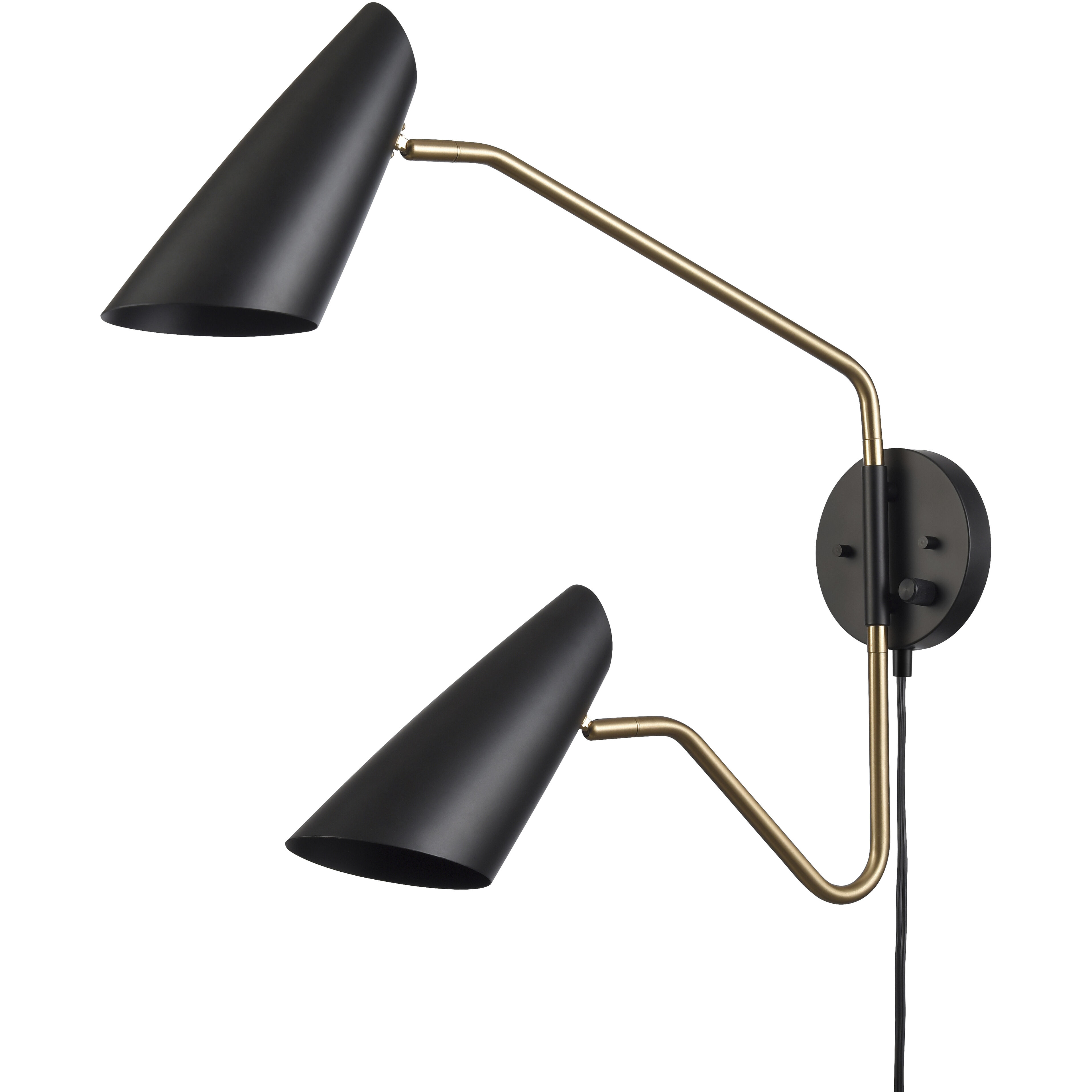 Stanley 20 inch 60 watt Matte Black Swingarm Sconce Wall Light