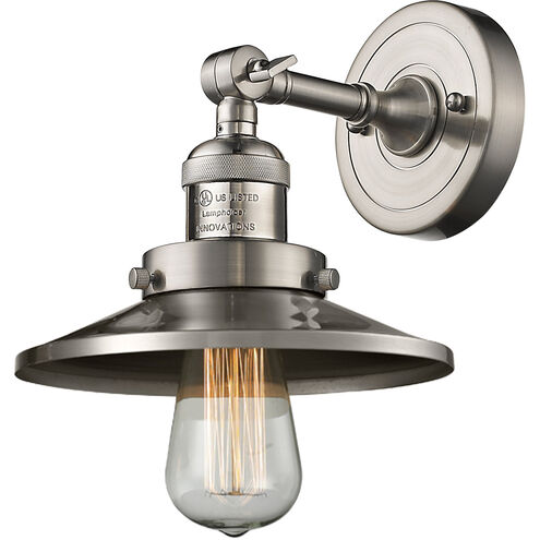 Franklin Restoration Railroad LED 8 inch Brushed Satin Nickel Semi-Flush Mount Ceiling Light, Franklin Restoration