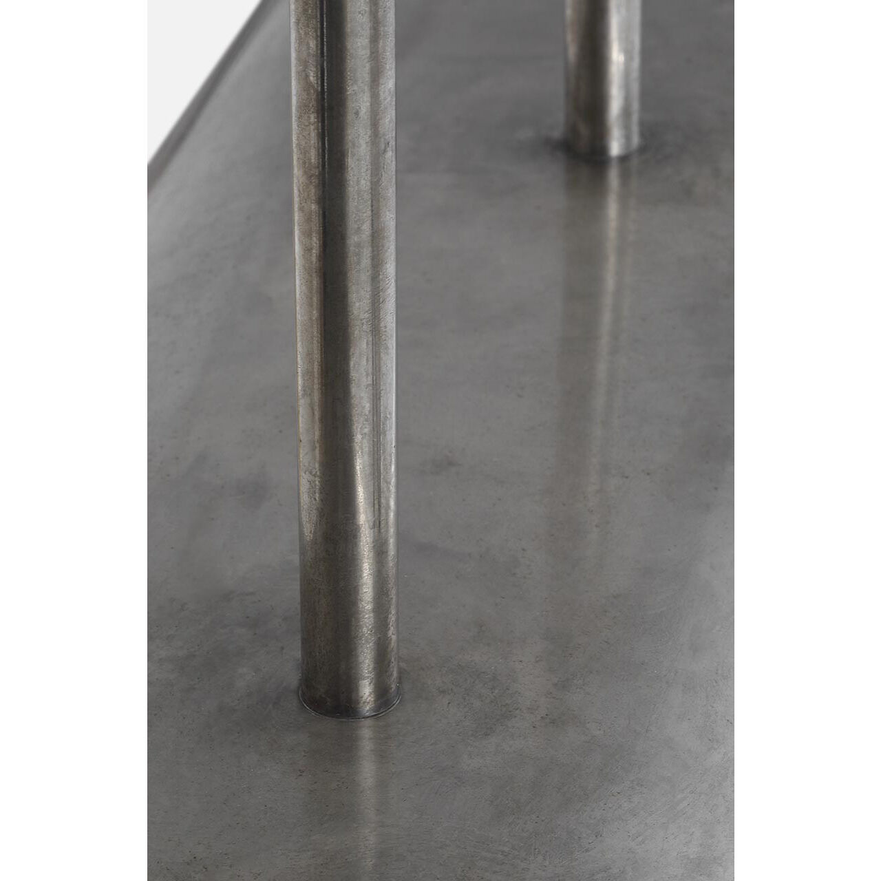 Anne-Marie Barton Remi Linear Pendant Ceiling Light in Mottled Pewter and Warm Walnut