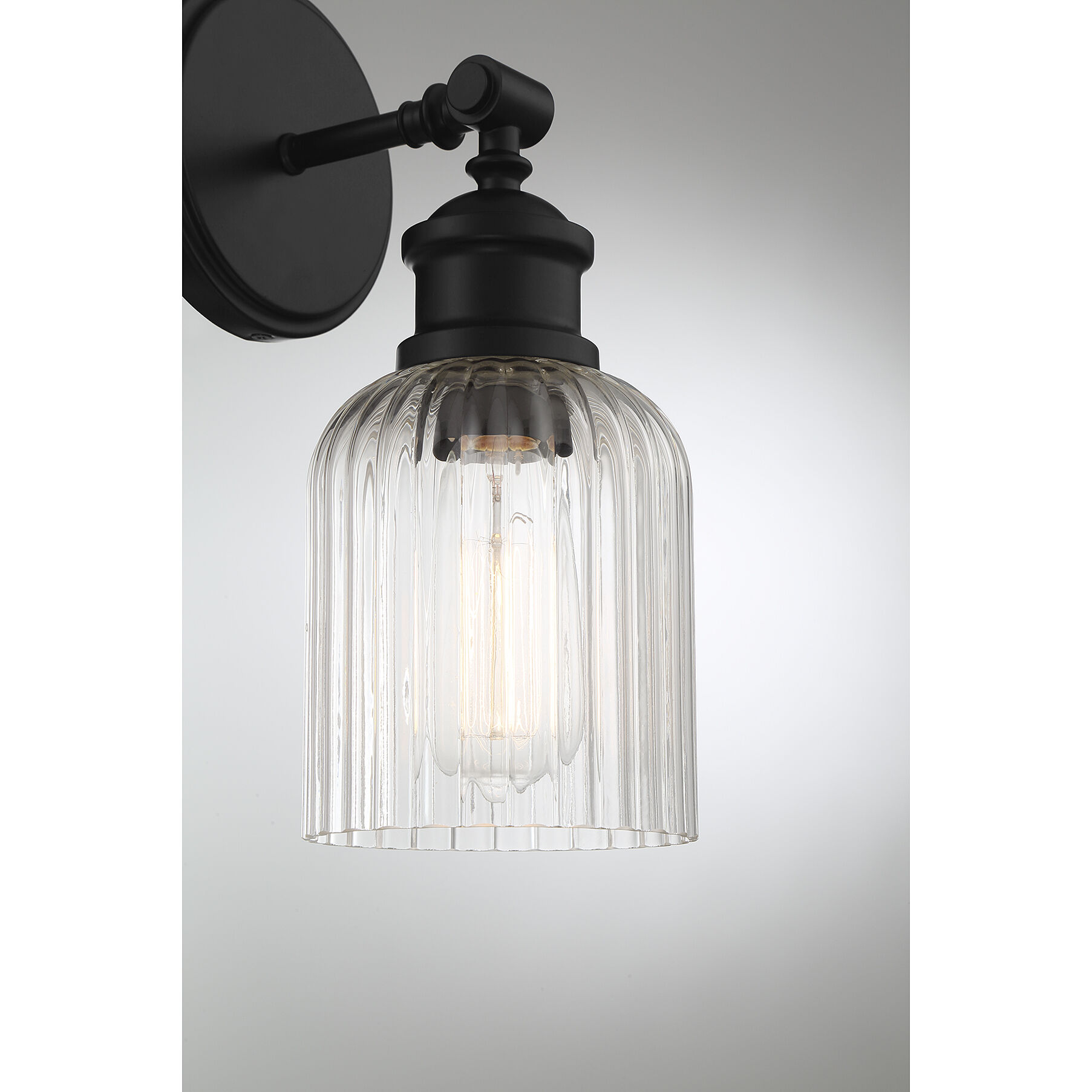 Vintage 1 Light 5 inch Matte Black Wall Sconce Wall Light