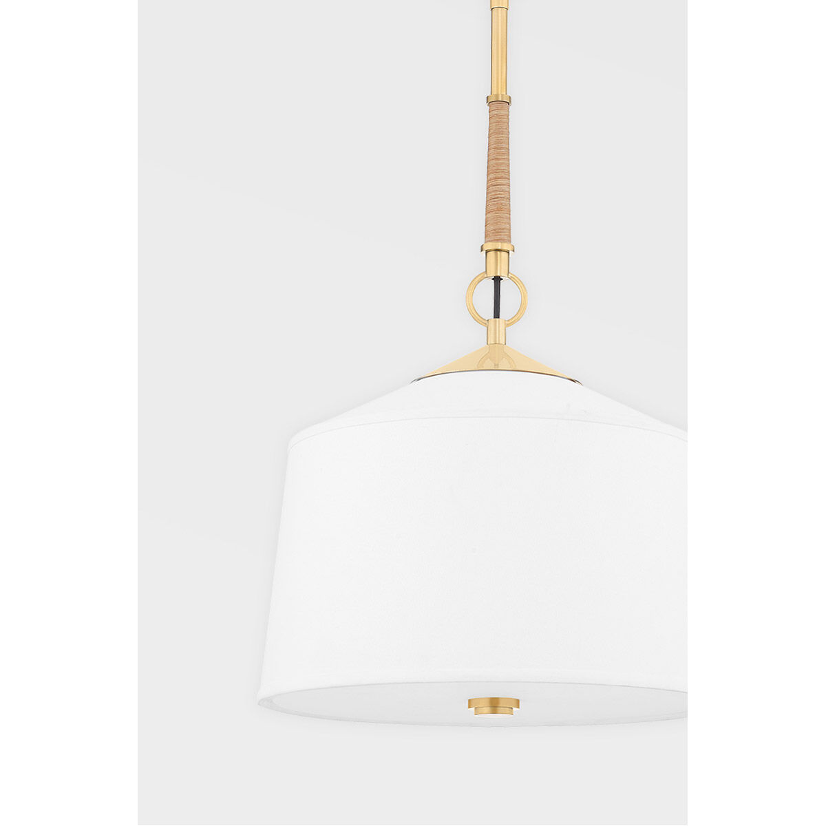 White Plains 1 Light 14 inch Aged Brass Pendant Ceiling Light