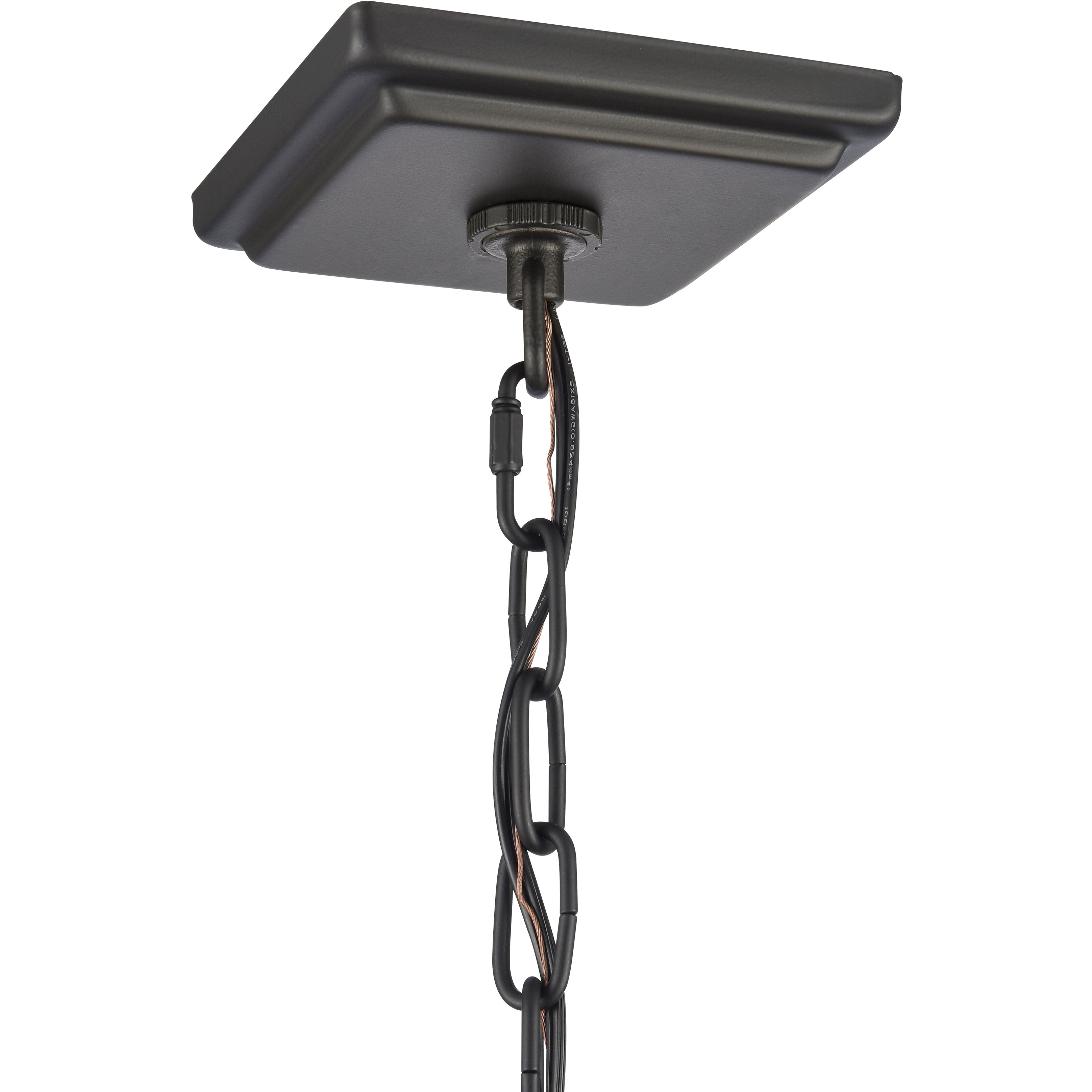 Marquis 1 Light 9 inch Matte Black with Chemical Oz and Clear Outdoor Pendant