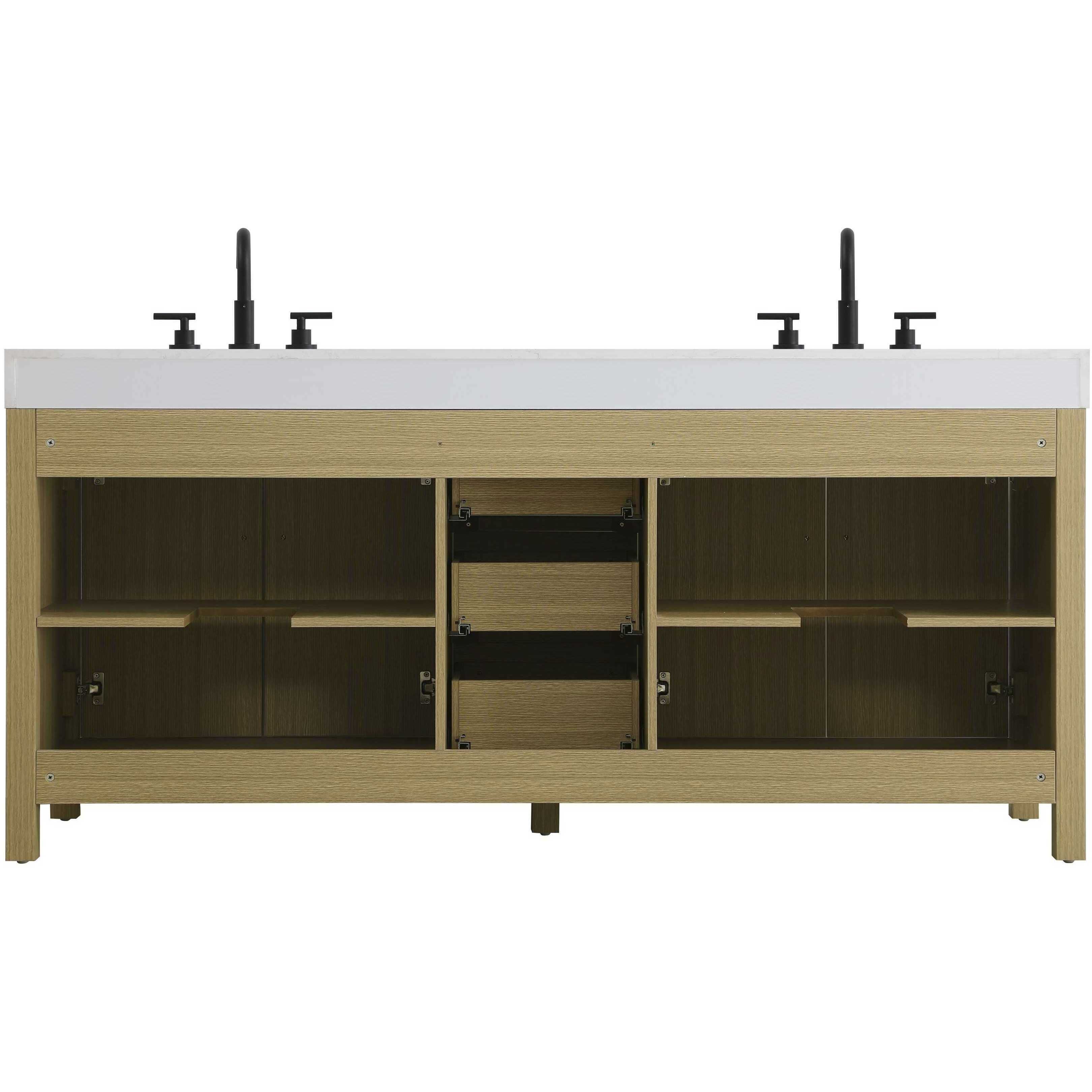 Nathan 72 X 34 inch Honey Brown Bathroom Vanity Cabinet