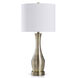 Steel 32 inch 150.00 watt Antique Brass Table Lamp Portable Light