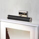 Coates 14 watt 16 inch Black Marble Finish with Polished Nickel Accent Picture Light Wall Light