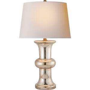 Chapman & Myers Bull Nose 32 inch 150.00 watt Mercury Glass Cylinder Table Lamp Portable Light in Natural Paper