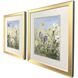 Summer Wildflowers Green and Yellow and Blue and Multi Framed Art