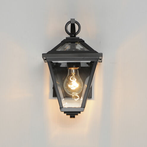 Prism 1 Light 12.25 inch Black Outdoor Wall Mount