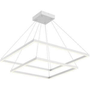 Piazza 31.5 inch White Chandelier Ceiling Light