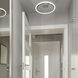 Zuben 20 inch Silver Semi-Flush Ceiling Light