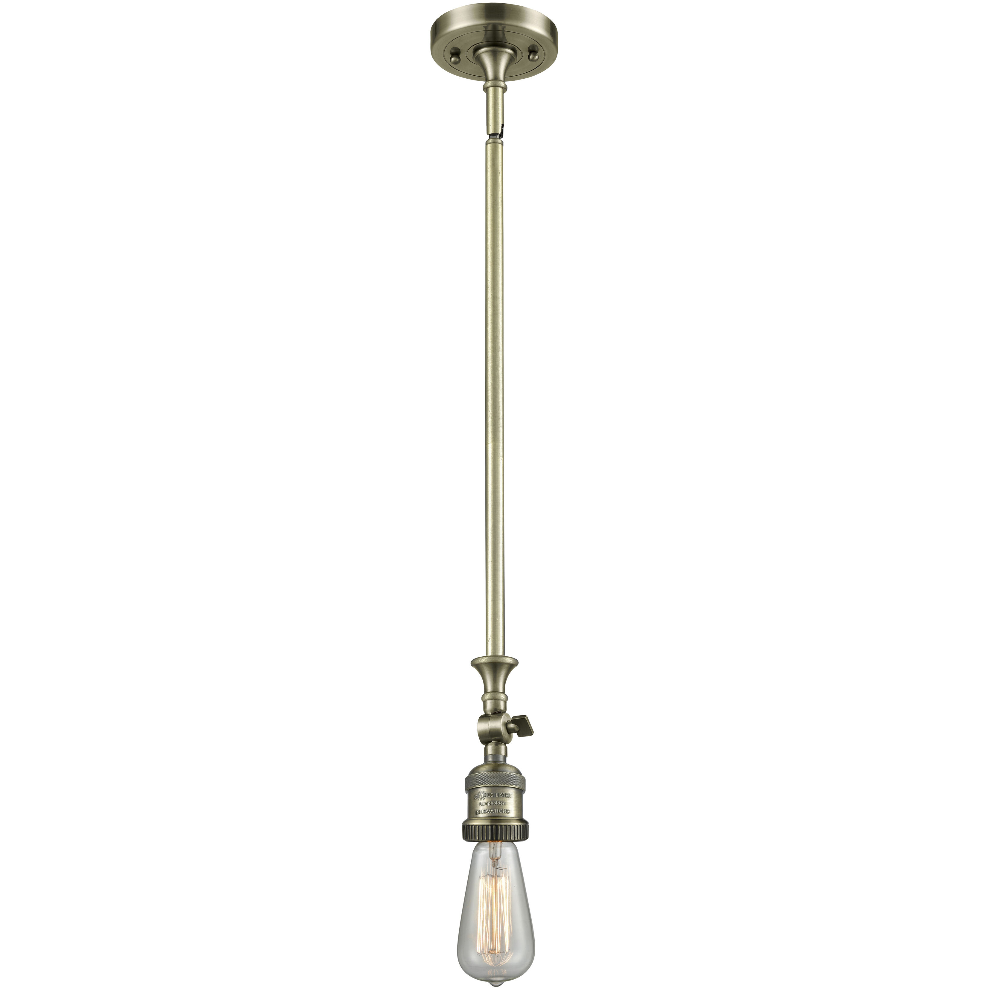 Franklin Restoration Beacon 1 Light 10 inch Antique Brass Mini Pendant Ceiling Light in Incandescent, Matte White, Franklin Restoration