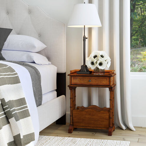 Cummings End Table with Storage in Medium Brown