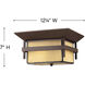 Estate Series Harbor LED 12 inch Anchor Bronze Outdoor Flush Mount