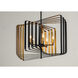 Radial 5 Light 30 inch Black and Gold Pendant System Ceiling Light