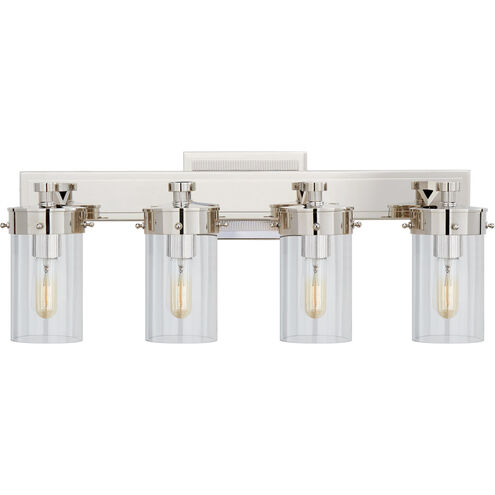 Thomas O'Brien Marais 4 Light 20.25 inch Polished Nickel Bath Sconce Wall Light in Clear Glass