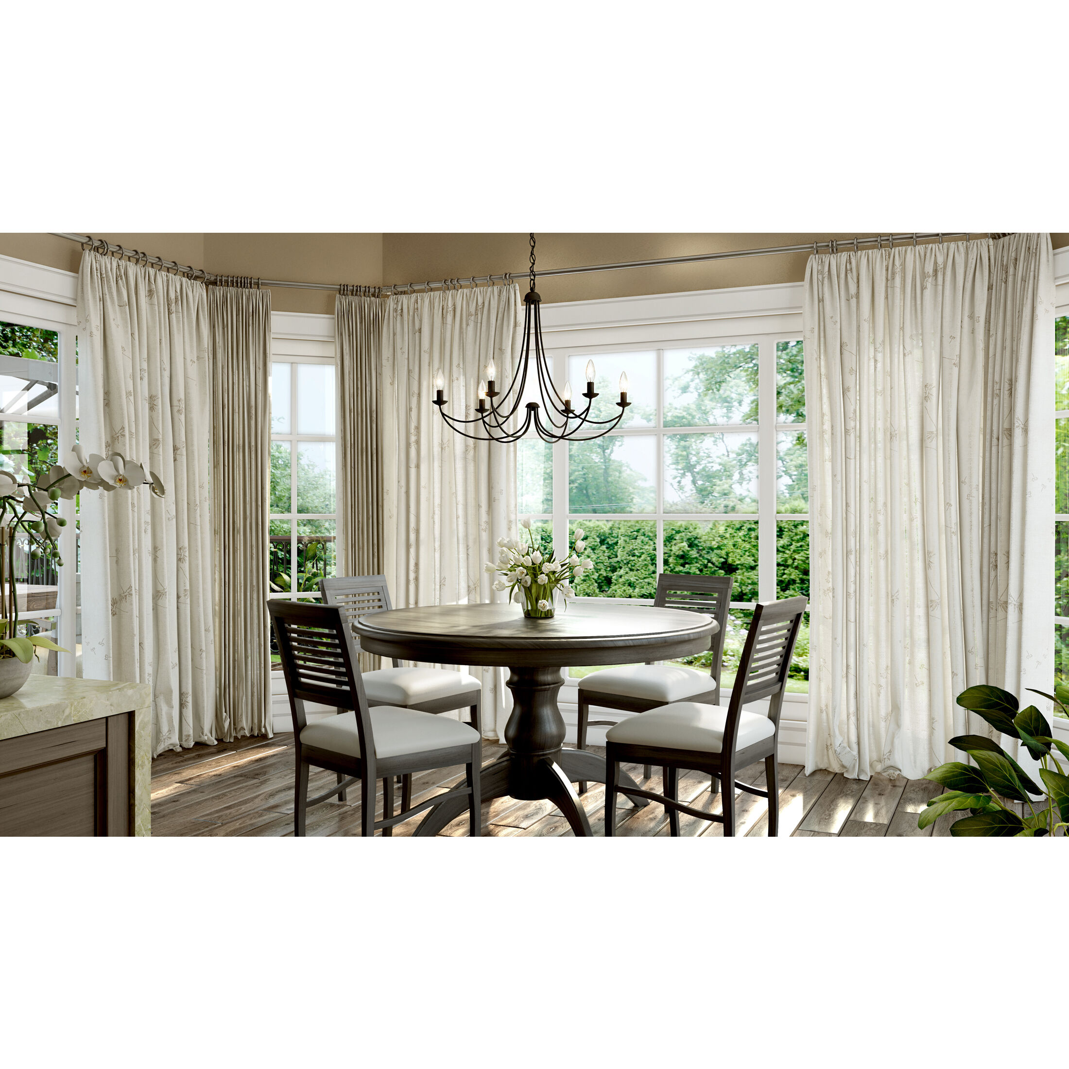 Mirren 6 Light 28 inch Imperial Bronze Chandelier Ceiling Light