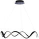 Morae LED 29.88 inch Brushed Nickel Pendant Ceiling Light, dweLED