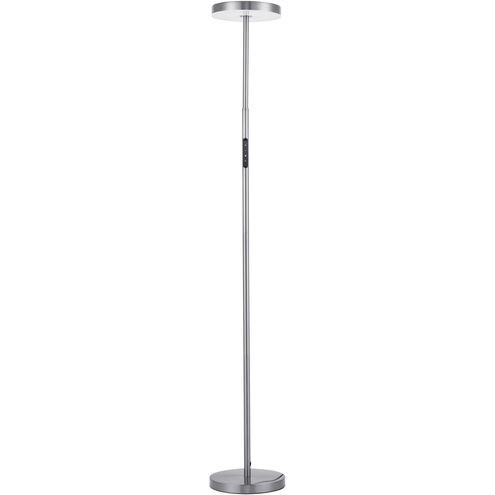 Francine 54 inch 30.00 watt Satin Nickel Floor Lamp Portable Light