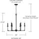 Clint 6 Light 28 inch Black Iron Chandelier Ceiling Light