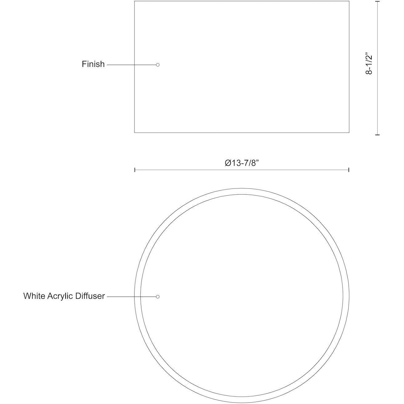 Mousinni LED 13.88 inch White Flush Mount Ceiling Light