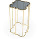 Auroria Glass Side Table in Black,Gold