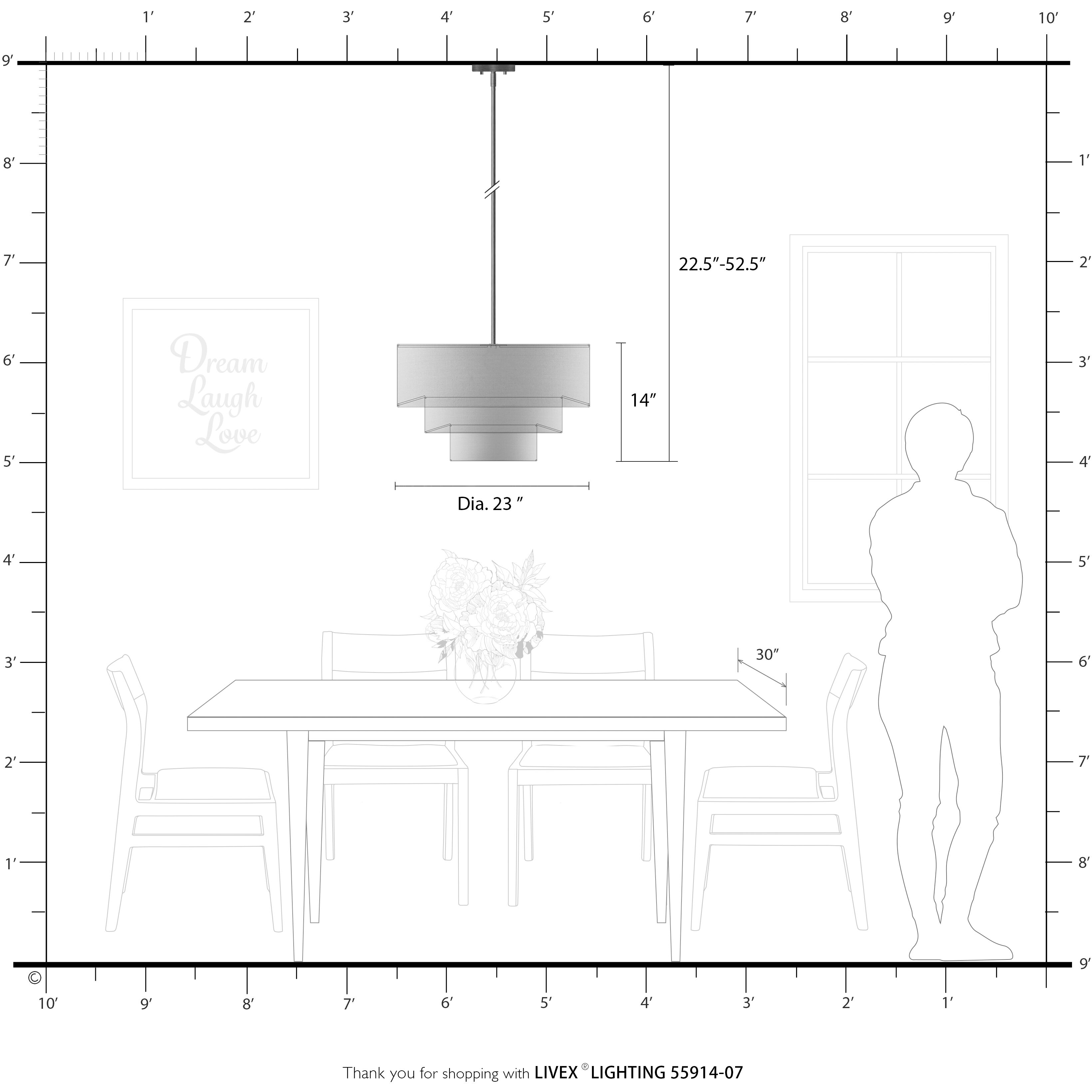 Carrington 4 Light 23 inch Bronze Pendant Chandelier Ceiling Light