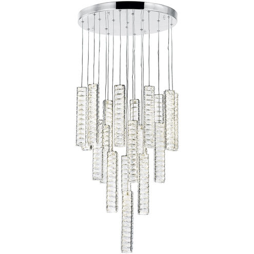 Celina LED 20 inch Chrome Down Chandelier Ceiling Light