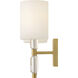 Anika 2 Light 14 inch Lacquered Brass Vanity Light Wall Light