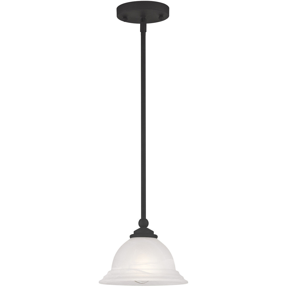 North Port 1 Light 8 inch Black Mini Pendant Ceiling Light