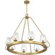 Carlton 8 Light 36 inch Warm Brass Chandelier Ceiling Light, Essentials