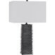 Sanderson 27 inch 150 watt Metallic Charcoal Glaze Table Lamp Portable Light