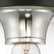 Ezra 1 Light 9 inch Black Flushmount Ceiling Light