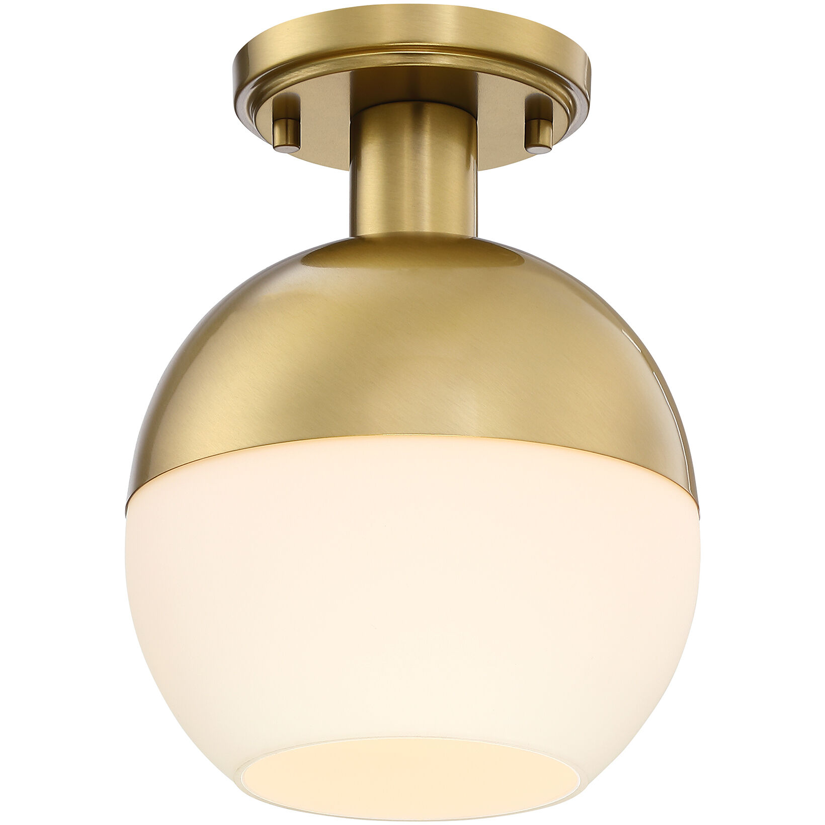 Linden 1 Light 8 inch Brushed Gold Semi Flush Mount Ceiling Light