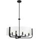 Campisi 6 Light 28 inch Black Chandelier Ceiling Light
