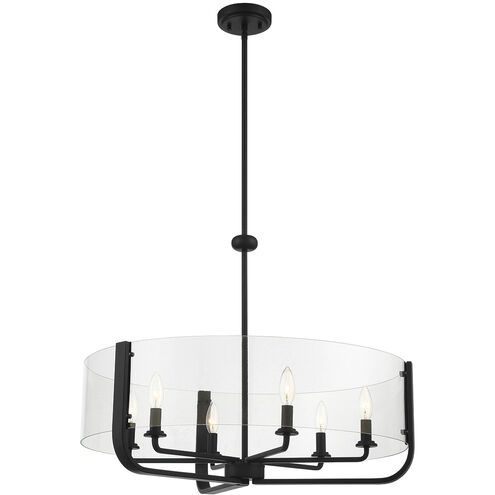 Campisi 6 Light 28 inch Black Chandelier Ceiling Light