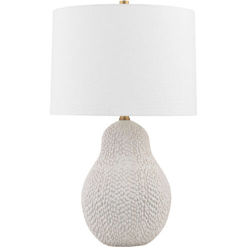 Crater 25.5 inch 60.00 watt Patina Brass/White Gold Table Lamp Portable Light