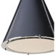 French Maid 1 Light 16 inch Blue and Polished Nickel Chandelier Ceiling Light