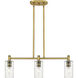 Downtown Urban Crown Point Island Light Ceiling Light in Brushed Brass, Seedy