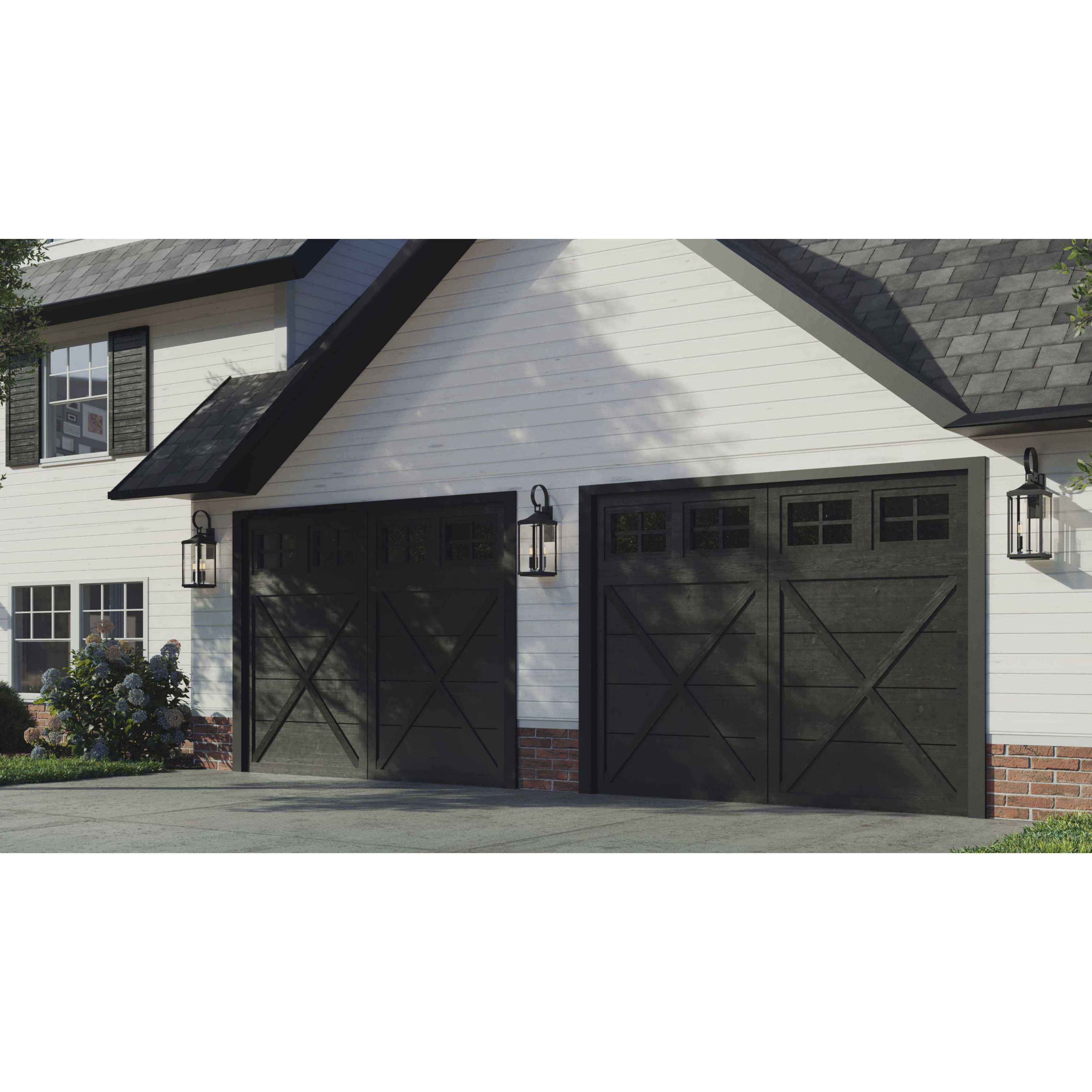 Gibbes Street 3 Light 31 inch Textured Black Outdoor Wall Lantern, Large, Design Series