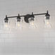 Clarvyn 4 Light 29.25 inch Matte Black Bathroom Vanity Light Wall Light