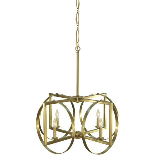 Olivia 4 Light 26 inch Brushed Brass Dining Chandelier Ceiling Light
