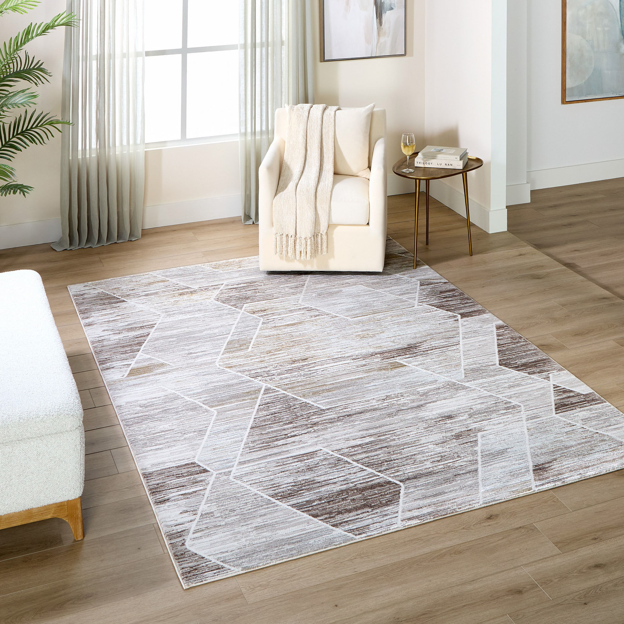 Baltea 90 X 63 inch Earth Tones Rug in 5 x 7