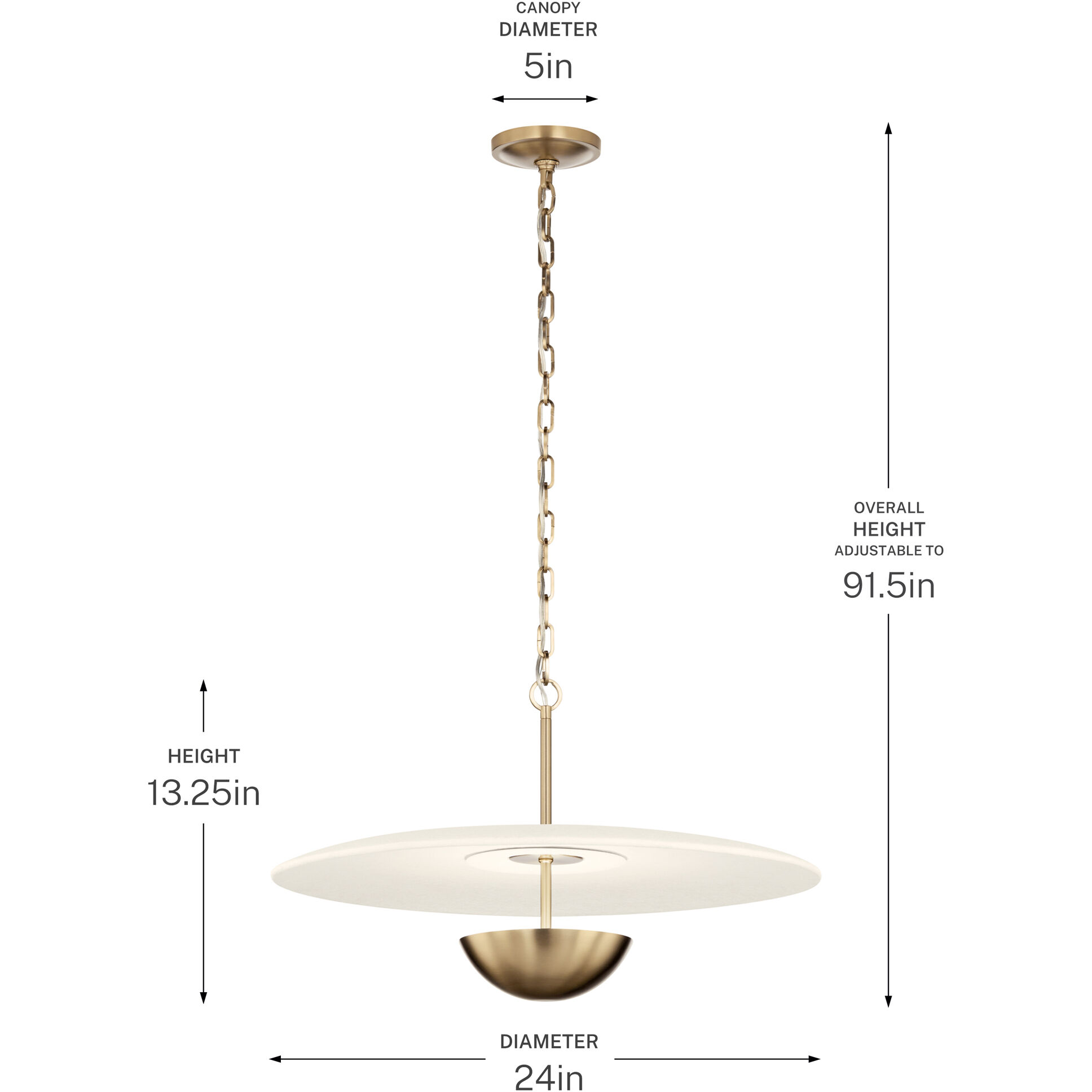 Mikale LED Champagne Bronze Pendant Ceiling Light