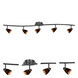 Serpentine 5 Light 120V Dark Bronze Rail Fixture Ceiling Light