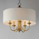 Bongo 5 Light 22 inch Natural Aged Brass Multi-Light Pendant Ceiling Light
