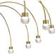 Yep Vario 16 Light 47 inch Titanium Gold Chandelier Ceiling Light