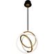 Raelynn LED 12.25 inch Gold and Matte Black Pendant Ceiling Light