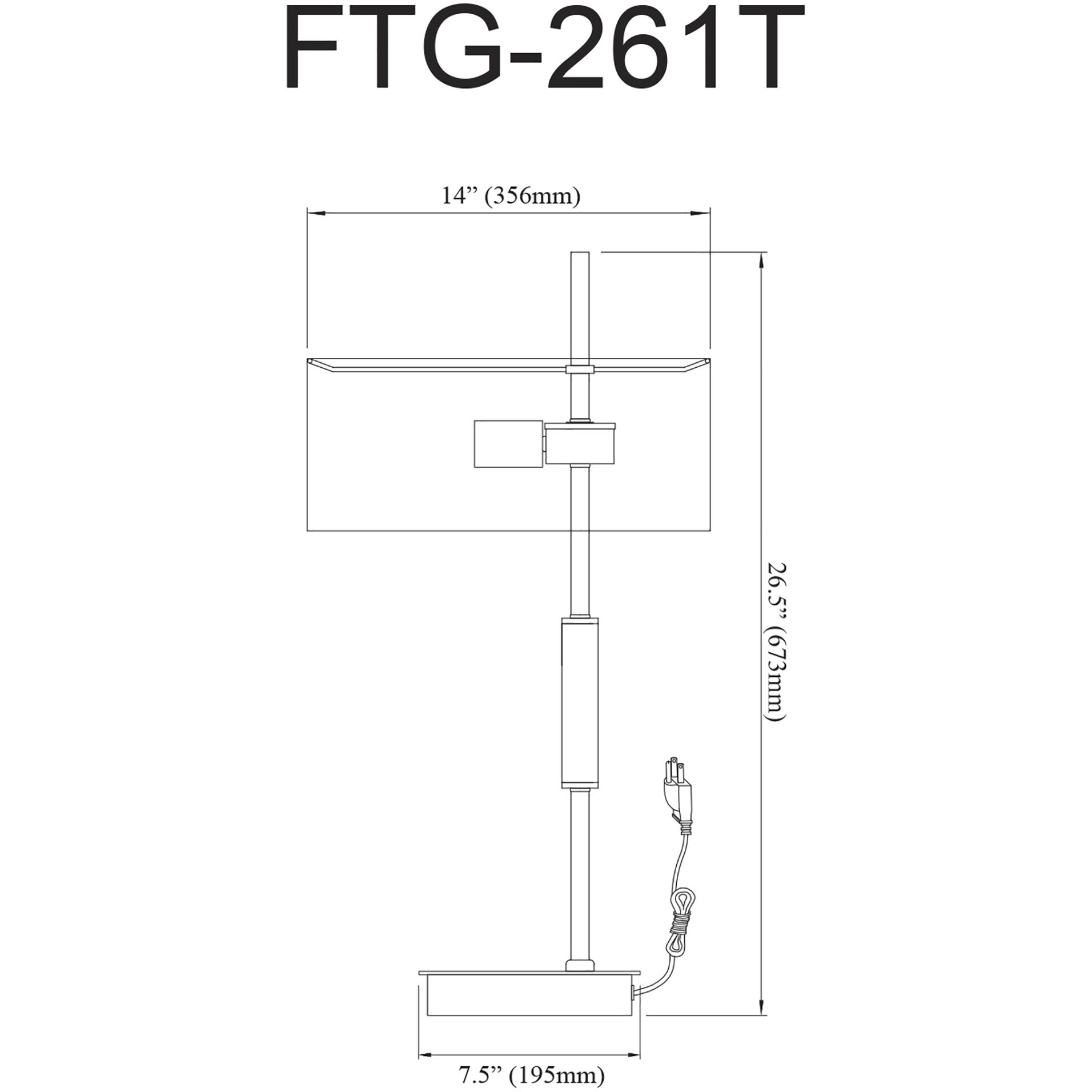 Fitzgerald 26.5 inch 100.00 watt Matte Black with Aged Brass and Black Task Table Lamp Portable Light in Matte Black and Aged Brass