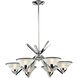 Refraction LED 26 inch Polished Chrome Chandelier Ceiling Light in Etched Clear